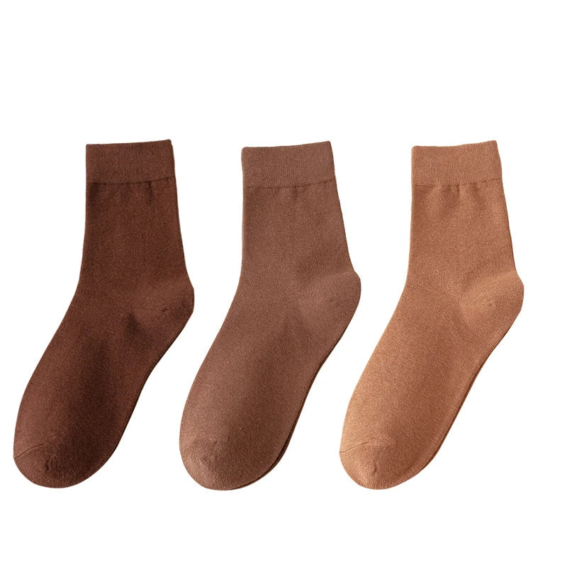 Socks women's Cotton Solid Color Autumn Spring Soft Breathable Quick Pick Grocers